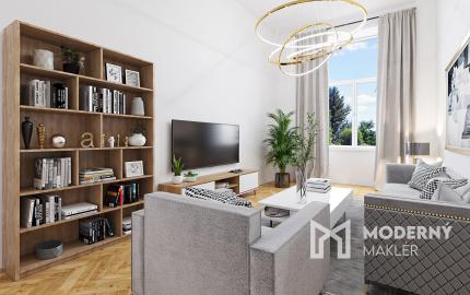 Na predaj priestranný 2,5-izbový byt v historickej budove Starého Mesta