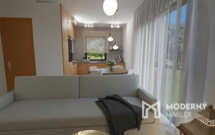 Na predaj priestranný 4-izbový bungalov s terasou v Hrnčiarovciach nad Parnou