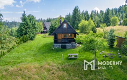 Na predaj štýlová chata v malebnom prostredí obce Hriňová
