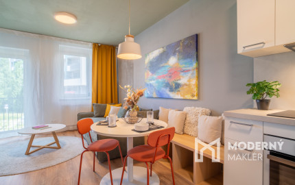 REZERVOVANÉ: Na predaj dizajnový 2-izbový byt v projekte NUPPU