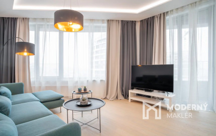 Na prenájom štýlový 3-izbový byt v SKYPARK RESIDENCE s panoramatickým výhľadom