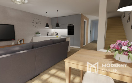 Na predaj 4 izbová bytová jednotka v dvojdome v Lehniciach