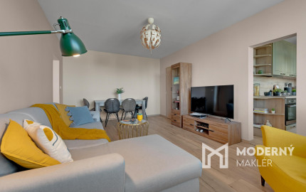 Moderný a svetlý byt, v ktorom je všetko pripravené na okamžité nasťahovanie.
