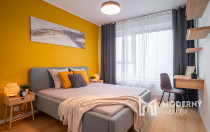 Na prenájom exkluzívny 2-izbový byt s výhľadom na Bratislavu v novej Klingerke