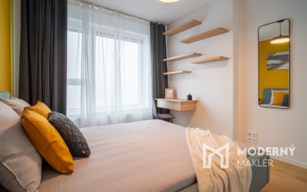 Na prenájom exkluzívny 2-izbový byt s výhľadom na Bratislavu v novej Klingerke