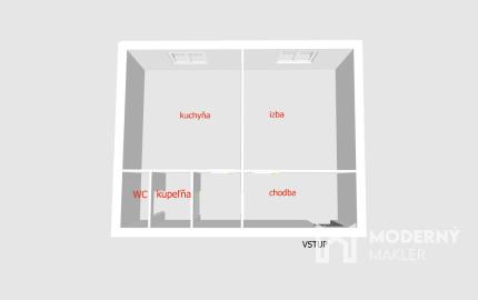 Exkluzívne na predaj 1i byt v centre mesta Bánovce n/B