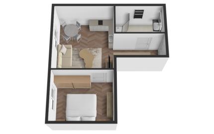 Na predaj 1-izbový byt v centre Bánoviec nad Bebravou