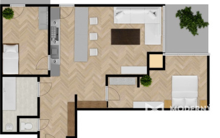 Na predaj 3-izbový byt s terasou Na Zongorke v Trenčíne