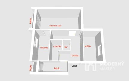 Prenájom krásneho 2 izb bytu v Bánovciach n/B s balkónom