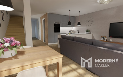 Predaj 4-izbová bytová jednotka v dvojdome v Lehniciach