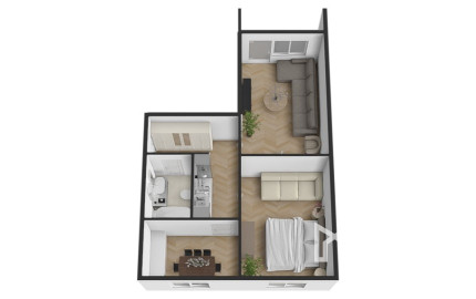 Na predaj 2,5-izbový byt s balkónom v centre mesta Malacky