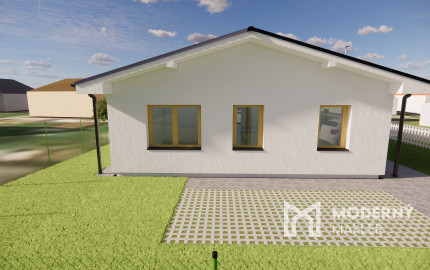 Na predaj 4-izbový bungalov TYP DOMU A  v obci Jelka