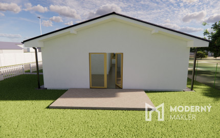 Na predaj 4-izbový bungalov TYP DOMU A  v obci Jelka