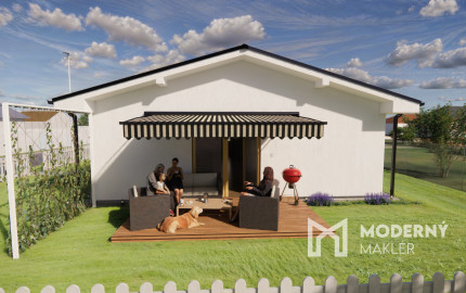 Na predaj 4-izbový bungalov TYP DOMU A  v obci Jelka