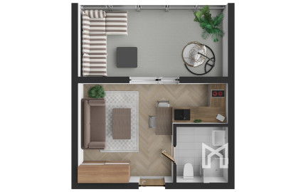 Na predaj investičný 1-izbový apartmán (nebytový priestor) v Bardejove s možnosťou prenosu DPH