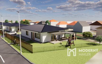 Na predaj 4-izbový bungalov TYP DOMU A  v obci Jelka