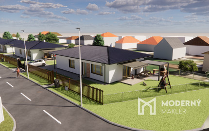 Na predaj 4-izbový bungalov TYP DOMU A  v obci Jelka