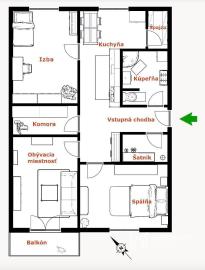 Exkluzívna ponuka 3 izb. veľkometrážného bytu v Bánovciach n/B s balkónom a pivnicou- SEVER