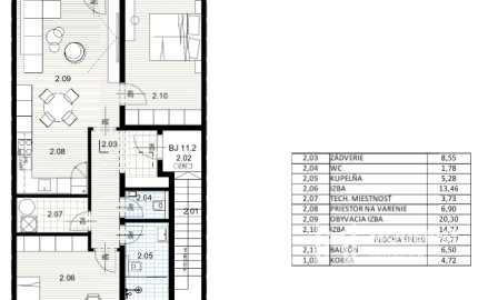 Na predaj skolaudovaný 3-izbový byt v novej rezidencii - Bývanie pri Mlyne