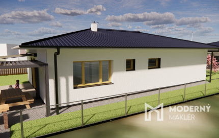 Na predaj 4-izbový bungalov TYP DOMU A  v obci Jelka