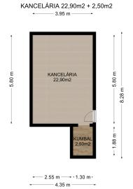 Na prenájom samostatná kancelária v centre Šamorína