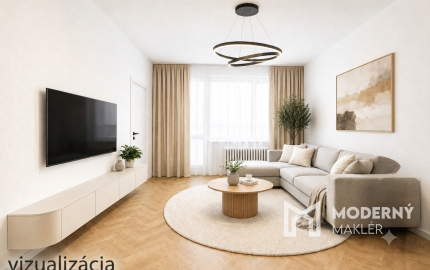 Na predaj 3-izbový byt vhodný na rekonštrukciu v centre Martina