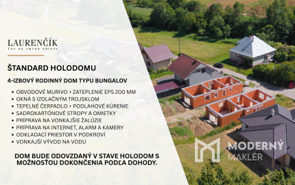 NA PREDAJ | 4 - IZBOVÝ RODINNÝ DOM BUNGALOV | MELČICE LIESKOVÉ - ČASŤ DOLINA
