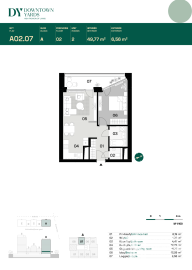 NA PREDAJ | 2 - IZBOVÝ BYT V PROJEKTE DOWNTOWN YARDS | BRATISLAVA - STARÉ MESTO