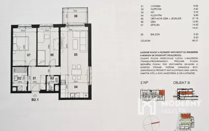 Na prenájom nadštandardne zariadený 3-izbový byt v Stupave