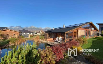 Na predaj rodinný dom s výhľadom na Vysoké Tatry a jazierkom na kúpanie