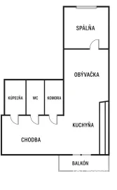 Na predaj 2-izbový byt s balkónom v Trenčíne – ul. Armádna