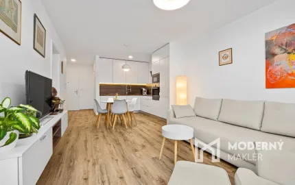 Na predaj výnimočný 2-izbový byt s loggiou v novostavbe Malé Krasňany, Bratislava – Rača
