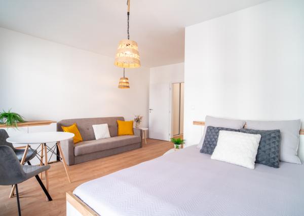 Na prenájom kompletne zariadený 1-izbový byt v novostavbe projektu Noemis v Stupave