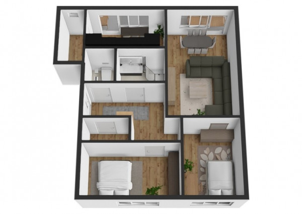 Na predaj priestranný 3-izbový byt s veľkou loggiou v Rači