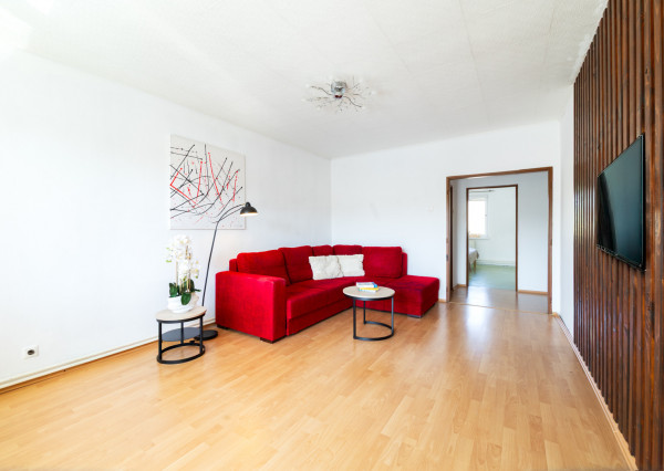 Na predaj čiastočne zariadený 3-izbový byt v Kálnici