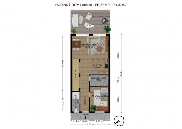 Predaj 4-izbová bytová jednotka v dvojdome v Lehniciach