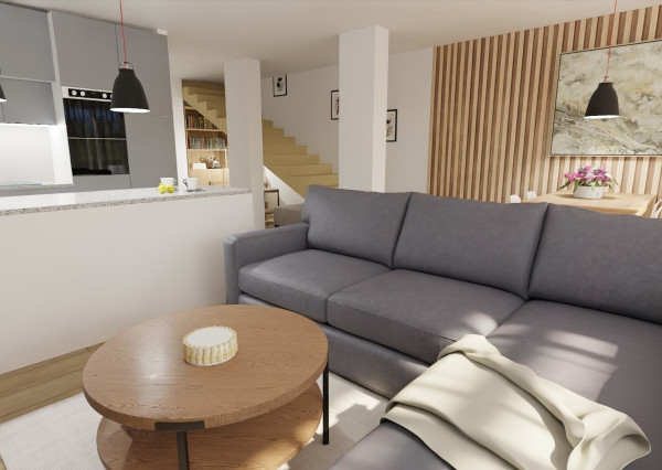 Na predaj 4 izbová bytová jednotka v dvojdome v Lehniciach