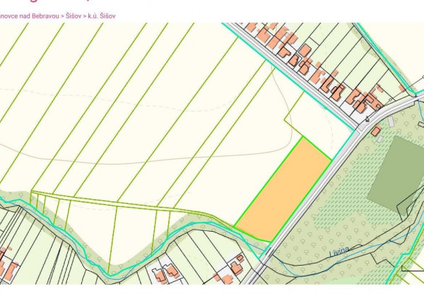 Exkluzívne iba u nás na predaj lukratívne stavebné pozemky  v obci Šišov, okr. Bánovce n/B