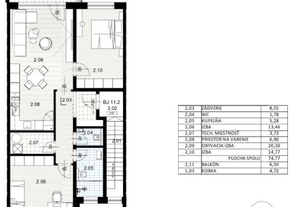Na predaj skolaudovaný výnimočný 3-izbový byt v rodinnom dome vo Veľkom Orvišti