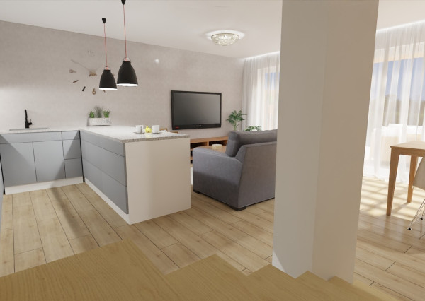 Predaj 4-izbová bytová jednotka v dvojdome v Lehniciach