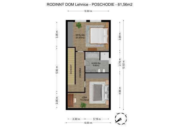 Predaj 4-izbová bytová jednotka v dvojdome v Lehniciach