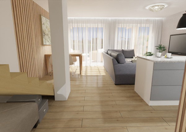 Na predaj 4 izbová bytová jednotka v dvojdome v Lehniciach