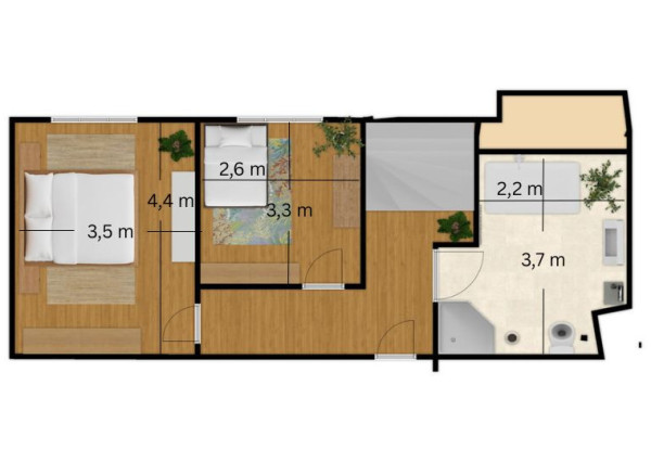 Na prenájom štýlový 3-izbový mezonet v historickom centre Trnavy