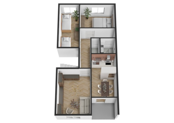 Na predaj štýlový 3-izbový byt v centre Starej Turej