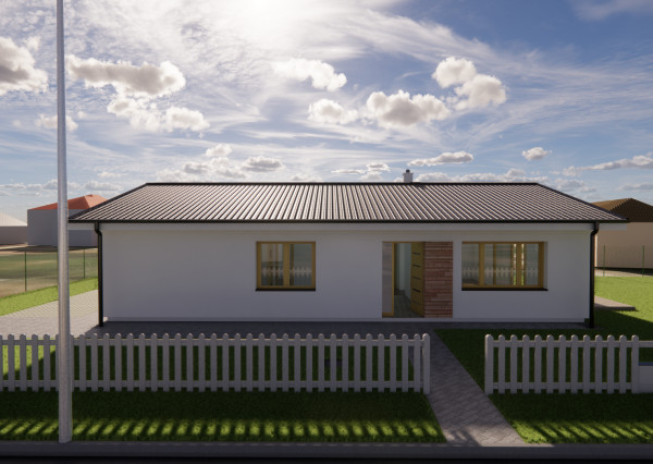 Na predaj 4-izbový bungalov TYP DOMU A  v obci Jelka