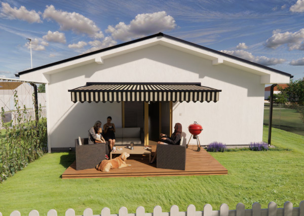 Na predaj 4-izbový bungalov TYP DOMU A  v obci Jelka