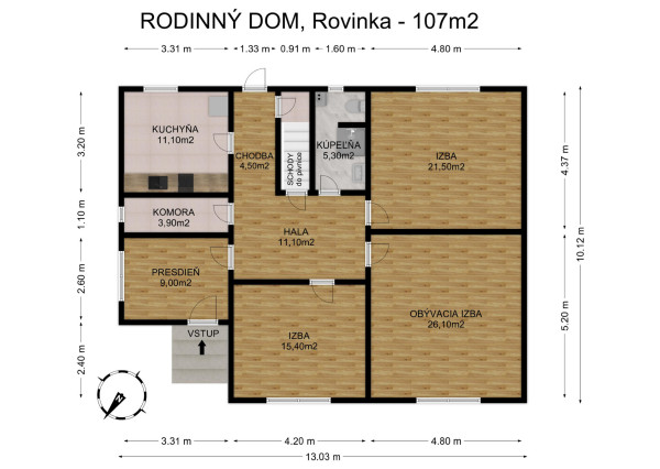 Na predaj rodinný dom s potenciálom v srdci Rovinky