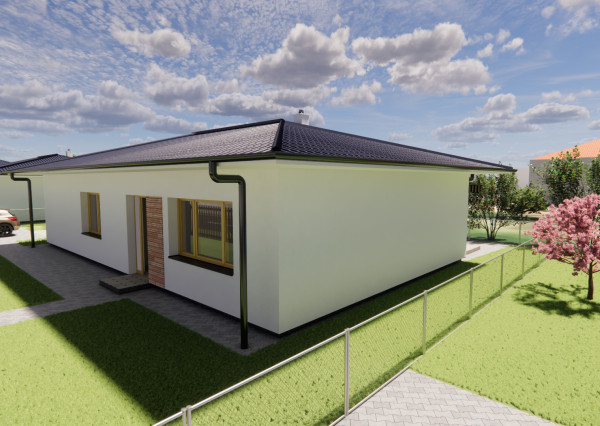 Na predaj 4-izbový bungalov TYP DOMU A  v obci Jelka