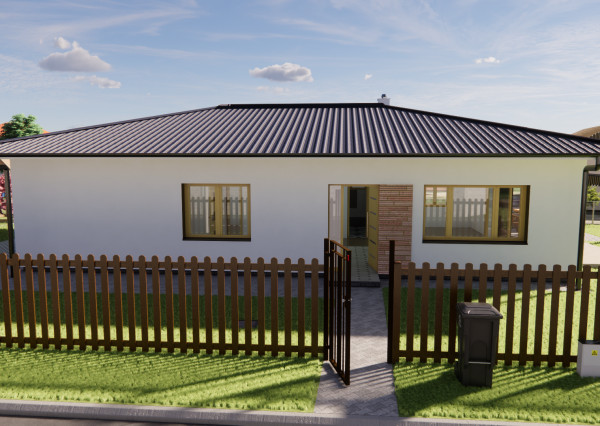 Na predaj 4-izbový bungalov TYP DOMU A  v obci Jelka