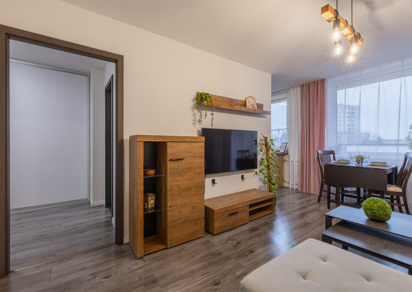 Na prenájom zariadený 1,5-izbový byt s loggiou v Košiciach